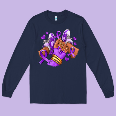 Long Sleeve Tee domestic violence afro girl sneakers