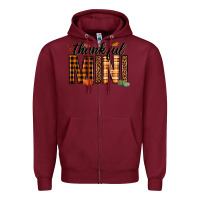 Burgundy thankful mini Zipper Hoodie - texasbilliewilder