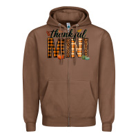 Chestnut thankful mini Zipper Hoodie - texasbilliewilder