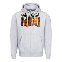 Heather Grey thankful mini Zipper Hoodie - texasbilliewilder