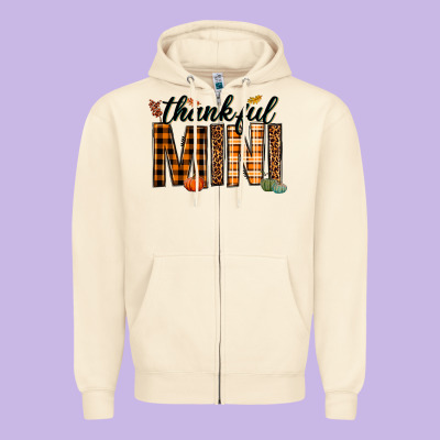 Thankful Mini Zipper Hoodie Designed By Texasbilliewilder