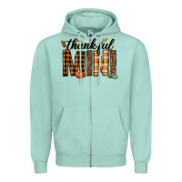 Seafoam thankful mini Zipper Hoodie - texasbilliewilder