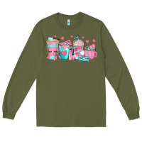 Army Green lash hustler coffee cups Long Sleeve Tee - texasbilliewilder