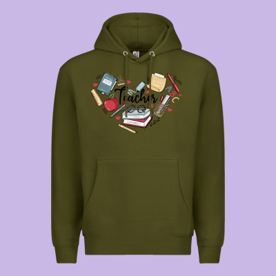 Teacher Premium Hoodie Designed By Maliassmallbusiness
