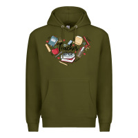 Army Green teacher Premium Hoodie - MaliasSmallBusiness