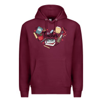 Burgundy teacher Premium Hoodie - MaliasSmallBusiness