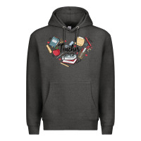 Charcoal Heather teacher Premium Hoodie - MaliasSmallBusiness