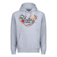Heather Grey teacher Premium Hoodie - MaliasSmallBusiness