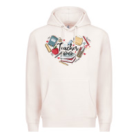 Pale Pink teacher Premium Hoodie - MaliasSmallBusiness
