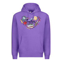 Purple teacher Premium Hoodie - MaliasSmallBusiness