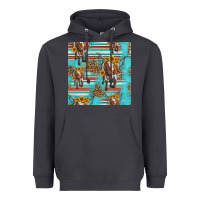 Smoke longhorn bull seamless pattern Heavyweight Hoodie - HRA Design Shop