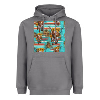 Longhorn Bull Seamless Pattern Heavyweight Hoodie | Teevron