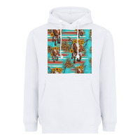 White longhorn bull seamless pattern Heavyweight Hoodie - HRA Design Shop