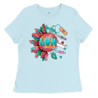 Baby Blue western licensed vocational nurse medical instruments Ladies Tee - BarkalooDesign