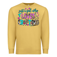 Antique Gold just a girl who loves crafting Premium Sweatshirt - AdoDesignShop