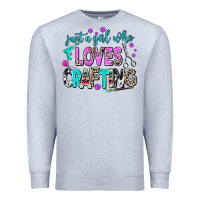 Heather Grey just a girl who loves crafting Premium Sweatshirt - AdoDesignShop