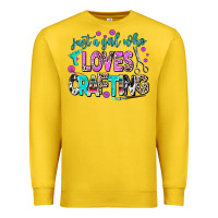 Lemon just a girl who loves crafting Premium Sweatshirt - AdoDesignShop