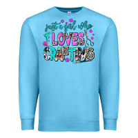 Ocean Blue just a girl who loves crafting Premium Sweatshirt - AdoDesignShop