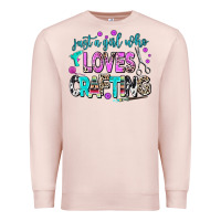 Pale Pink just a girl who loves crafting Premium Sweatshirt - AdoDesignShop