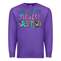Purple just a girl who loves crafting Premium Sweatshirt - AdoDesignShop