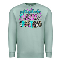 Seafoam just a girl who loves crafting Premium Sweatshirt - AdoDesignShop