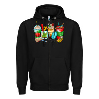 Black teacher coffee cups Zipper Hoodie - Zillion Design Studio