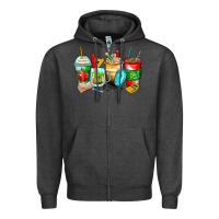 Charcoal Heather teacher coffee cups Zipper Hoodie - Zillion Design Studio
