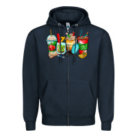 Navy teacher coffee cups Zipper Hoodie - Zillion Design Studio
