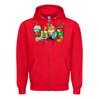 Red teacher coffee cups Zipper Hoodie - Zillion Design Studio
