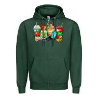 Teacher Coffee Cups Zipper Hoodie | Teevron