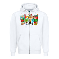 White teacher coffee cups Zipper Hoodie - Zillion Design Studio
