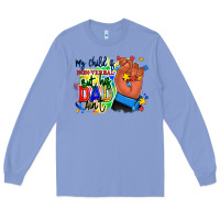 Colony Blue my child is non verbal but his dad aint afro hand Long Sleeve Tee - RanaPortraitStore