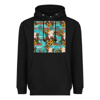 Black charolais cow seamless pattern Heavyweight Hoodie - HRA Design Shop