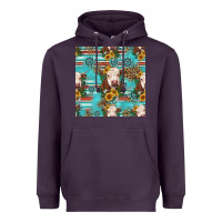 Plum charolais cow seamless pattern Heavyweight Hoodie - HRA Design Shop