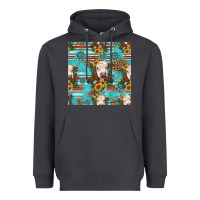 Smoke charolais cow seamless pattern Heavyweight Hoodie - HRA Design Shop