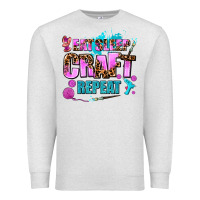 Oatmeal Heather eat sleep craft repeat Premium Sweatshirt - AdoDesignShop