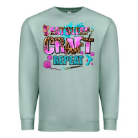 Seafoam eat sleep craft repeat Premium Sweatshirt - AdoDesignShop