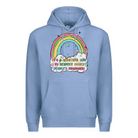 Colony Blue beautiful day to respect pronouns Premium Hoodie - MaliasSmallBusiness
