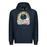 Navy beautiful day to respect pronouns Premium Hoodie - MaliasSmallBusiness