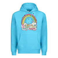 Ocean Blue beautiful day to respect pronouns Premium Hoodie - MaliasSmallBusiness