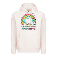 Pale Pink beautiful day to respect pronouns Premium Hoodie - MaliasSmallBusiness