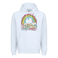 White beautiful day to respect pronouns Premium Hoodie - MaliasSmallBusiness