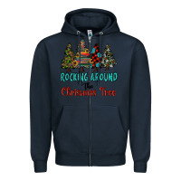 Navy rocking around the christmas tree, Rocking, Around The, Christmas Tree Zipper Hoodie - RanaPortraitStore