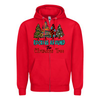 Red rocking around the christmas tree, Rocking, Around The, Christmas Tree Zipper Hoodie - RanaPortraitStore