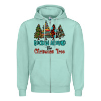 Seafoam rocking around the christmas tree, Rocking, Around The, Christmas Tree Zipper Hoodie - RanaPortraitStore