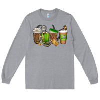 Heather Grey lawyer coffee cups Long Sleeve Tee - texasbilliewilder