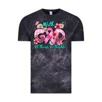 Cloud Black with god all things are possible Vintage Tee - BarkalooDesign
