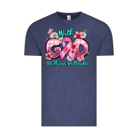 Vintage Denim with god all things are possible Vintage Tee - BarkalooDesign