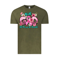 Vintage Olive with god all things are possible Vintage Tee - BarkalooDesign