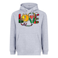 Heather Grey summer nurse Heavyweight Hoodie - CowhideDigitalArt